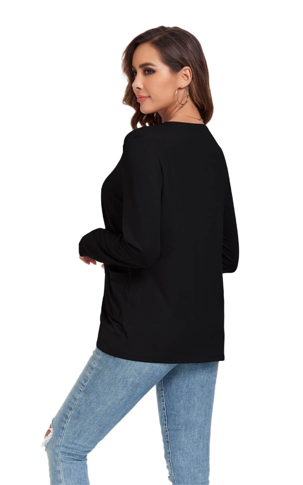 TownCat Women’s Lightweight Cardigan with Pockets Long Sleeve Open Front Cardigan for Women