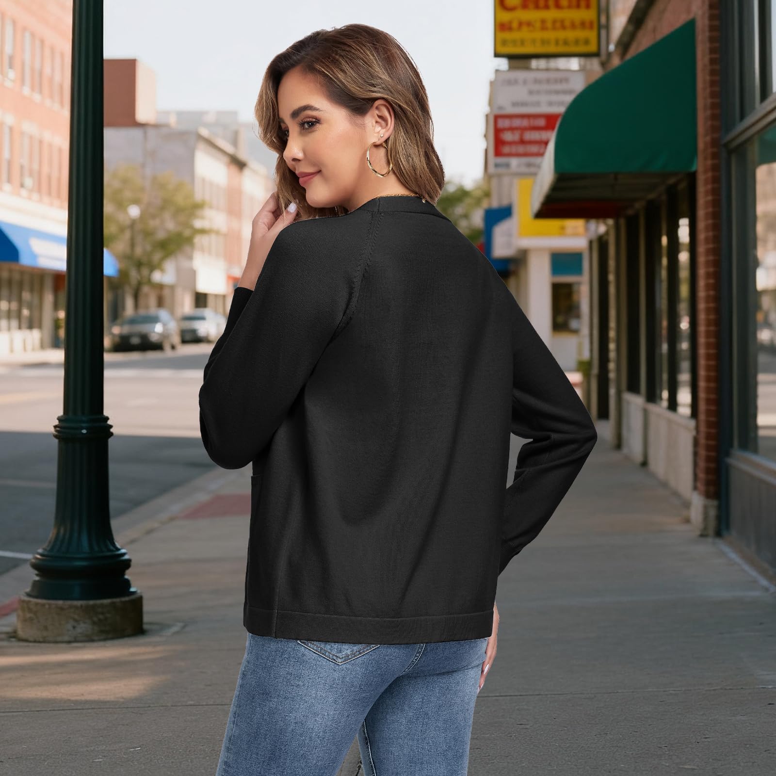 TownCat Cardigan Sweaters for Women, 2025 Fall Fashion Knit Oversized Sweaters Cardigans with Pocket Button Long Sleeve